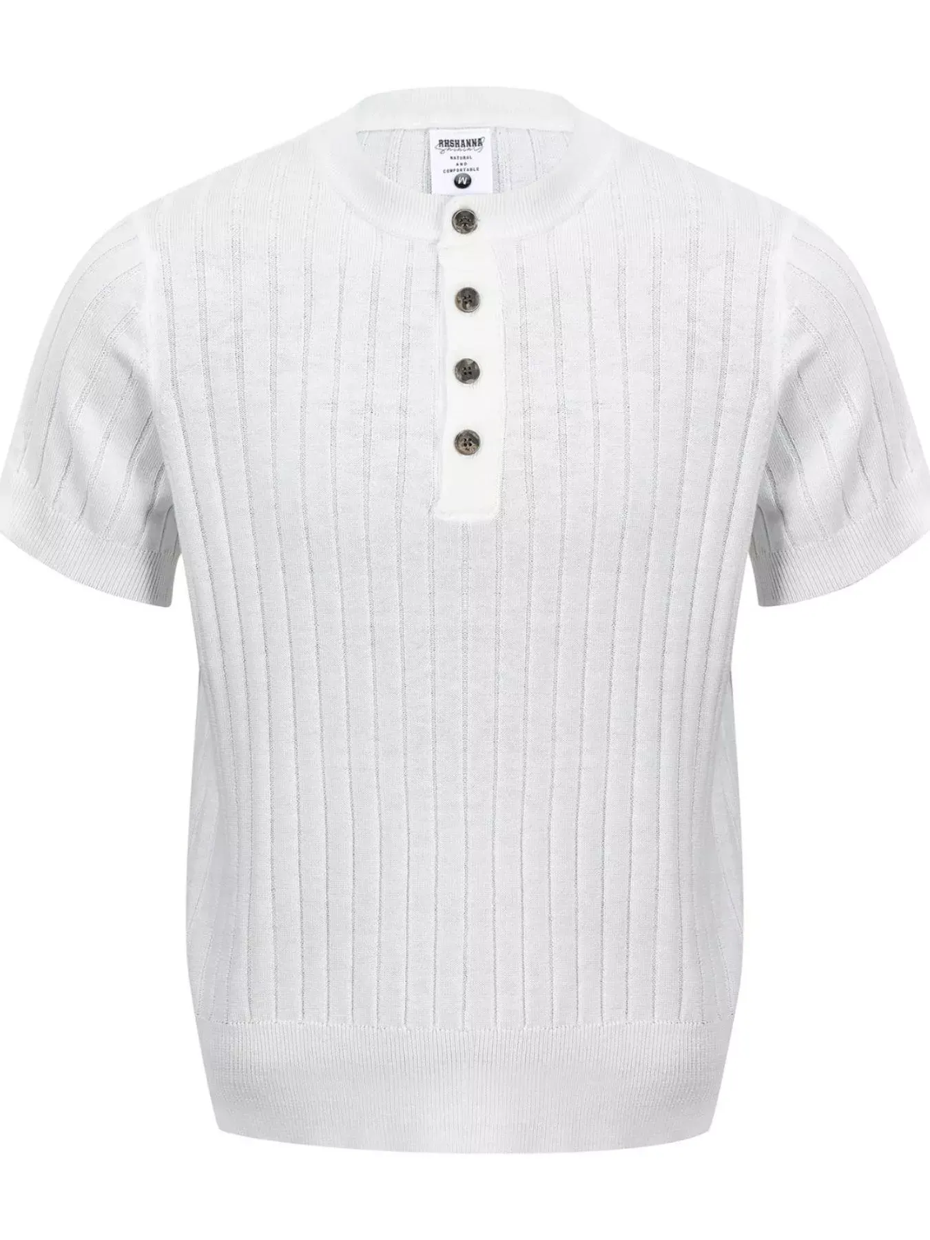 Men's Short Sleeve Ribbed Knit Top 1